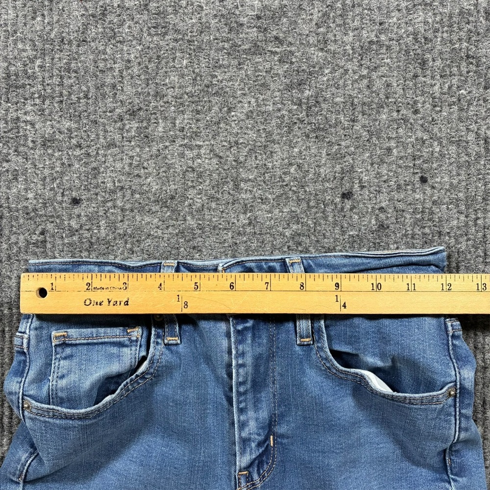 Levis 721 High Rise Skinny Jeans Womens Size 25 Blue Denim Raw Hem Casual - Picture 9 of 13